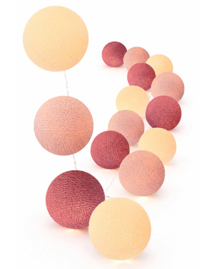 LED Lichterkette Rosengarten Kugeln rot old rose creme warm Babyzimmer Kinderzimmer Wohnzimmer Schlafzimmer gemütlich Mädchen Junge Jungenzimmer Flur LED Lichterkette Rosengarten mit Kugeln in Creme, Nude und Old Rose – warmweißes Licht, batteriebetrieben oder per Strom, ideal für stilvolle Wohnzimmerdeko