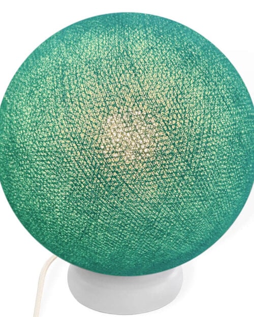 Tischlampe und Stehleuchte in Aqua