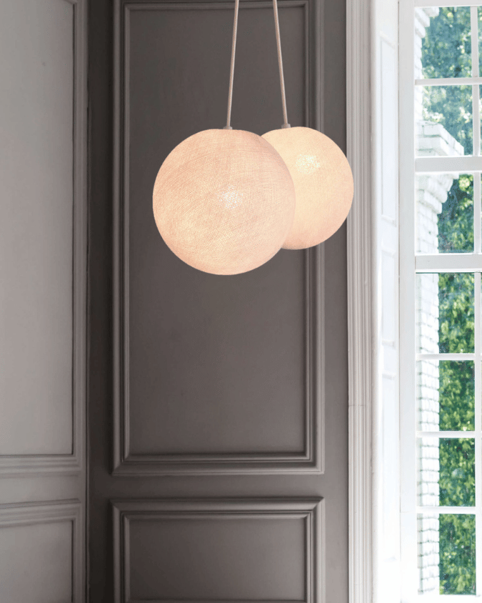 LED Hängelampe weiss Kugeln Wohnzimmer Schlafzimmer Weiss Pendelleuchte Pendellampe Hängeleuchte Kinderzimmer Lampe Leuchte Babyzimmer Büro Pendelleuchte Weiß – LED Hängelampe höhenverstellbar für Schlafzimmer, Flur und Treppenhaus.