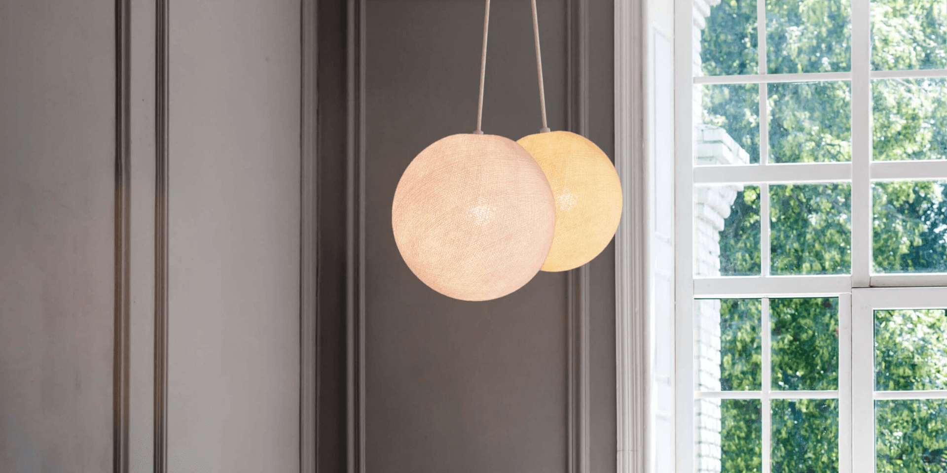 2-flammige Hängelampe Harmony beleuchtet