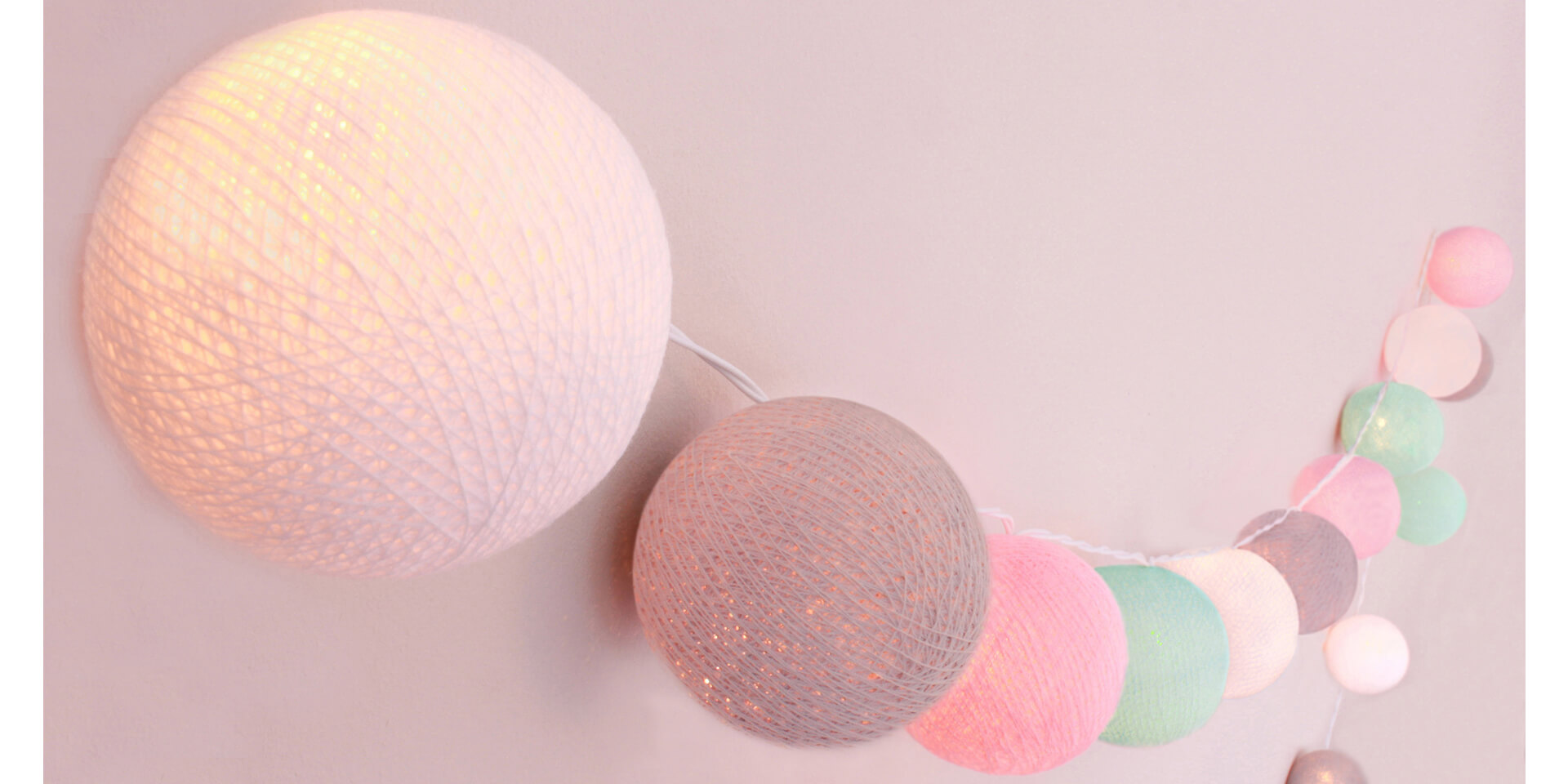 Creative Cotton LED Lichterkette Babyzimmer Cotton Balls